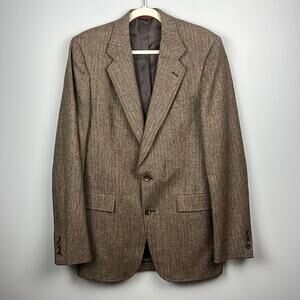 Vintage 1988 100% Virgin wool woven tweed blazer